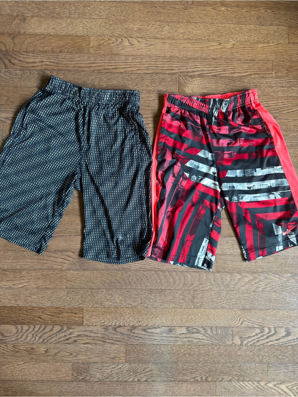 Nike Kids Athletic Shorts - Red/Black Print